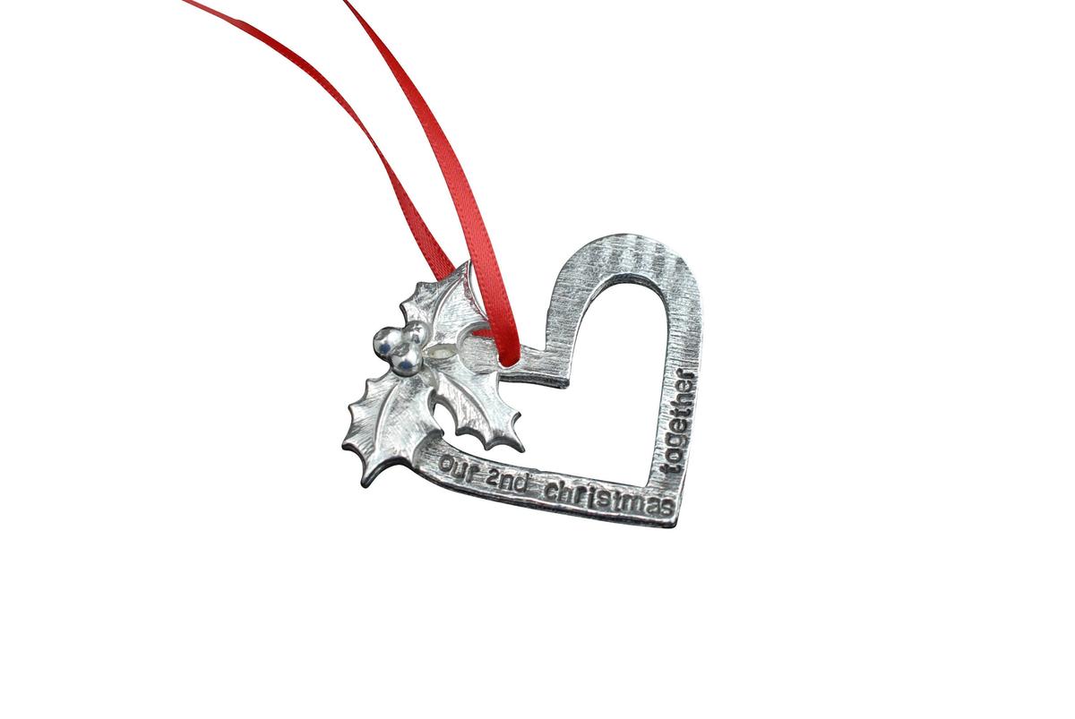2nd Anniversary Christmas Tree Ornament - Reads Our 2nd Christmas Together