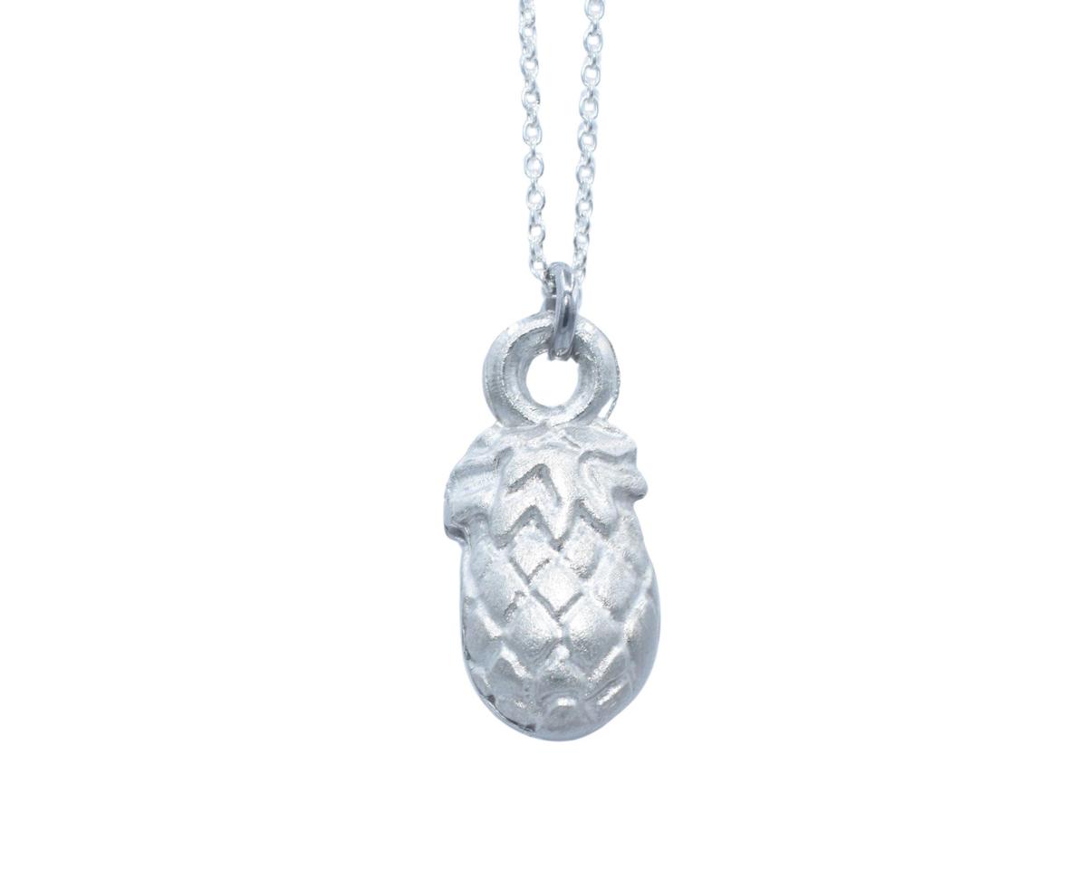 Tin pineapple Pendant/Necklace - 10th Wedding Anniversary. Birthday.