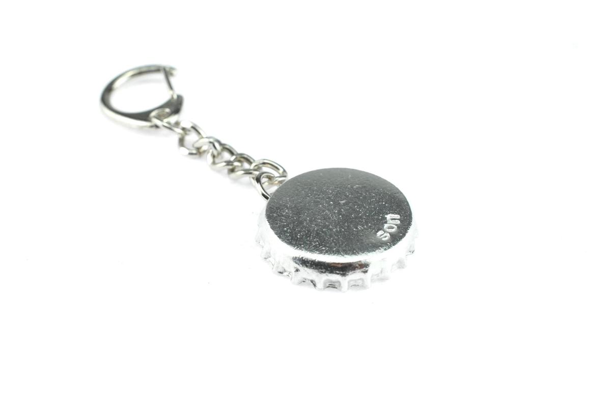 Son. Tin Bottle Cap Keyring/Keychain. Token. Birthday. Wedding. 18th. 21st. 30th.