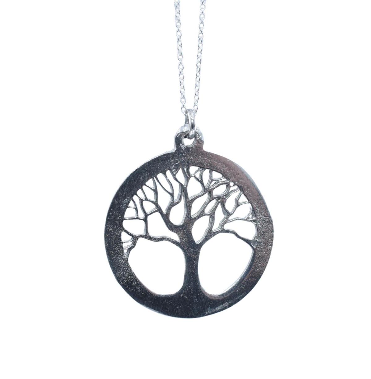 Tin Tree of life Necklace - 10th Wedding gift - Women's Pendant. Birthday Gift.