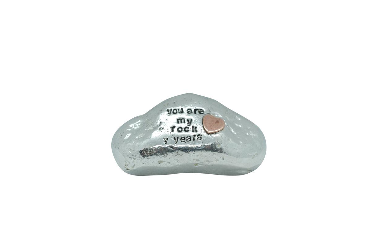 Copper Heart Rocks - Quality Tin Rock for your Anniversary (Various Phrases)