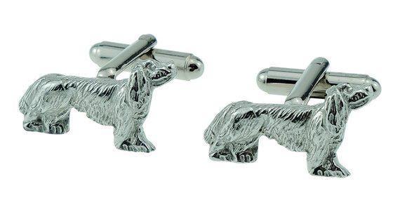 Cavalier King Charles Spaniel Dog Cufflinks – 10th Wedding Anniversary Gift | Handmade in Cornwall